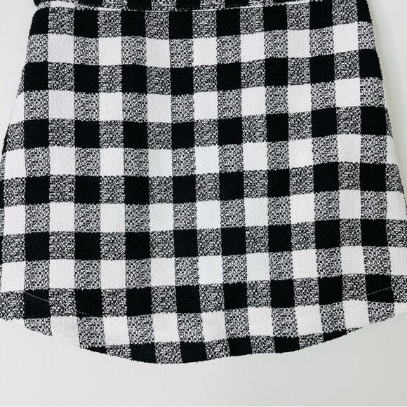 ASOS black white buffalo plaid check mini skirt 6 - Picture 3 of 8